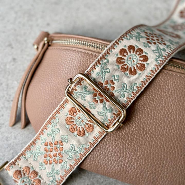 TAN CROSSBODY BAG - VEGAN LEATHER