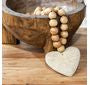 23.6" WOOD BEADS WITH HEART
