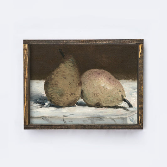 VINTAGE STILL LIFE WOOD FRAMED ART