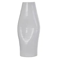 TALL INDENTED CERAMIC VASE