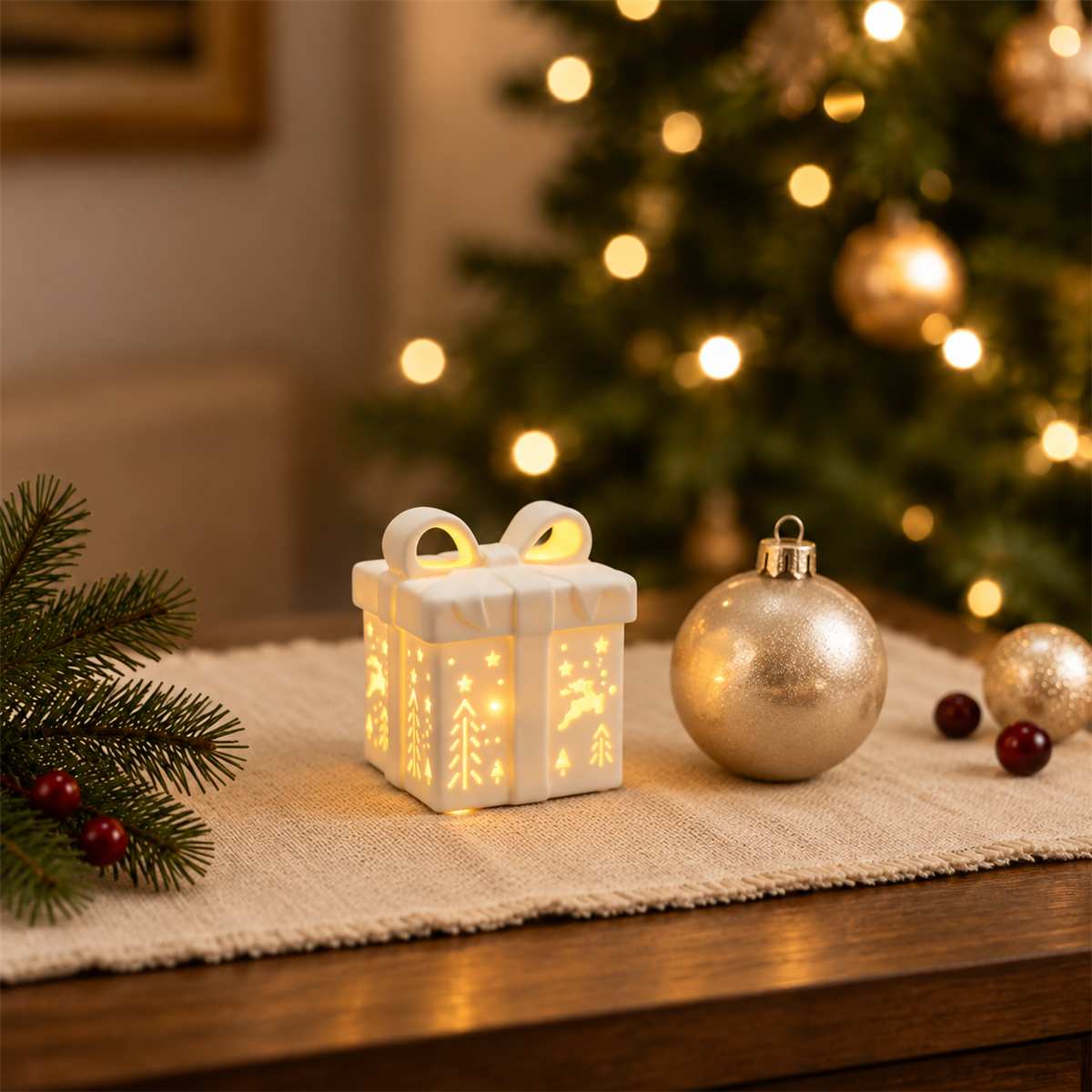 LED PORCELAIN GIFT BOX