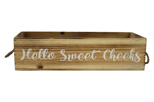 HELLO SWEET CHEEKS WOOD BOX