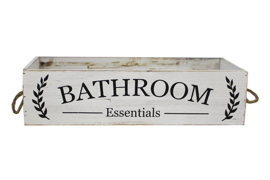 BATHROOM ESSENTIALS WOOD BOX