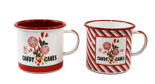 RED AND WHITE CANDY MUG