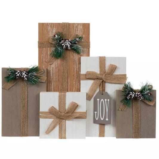 PINECONE WOOD BLOCK DECOR