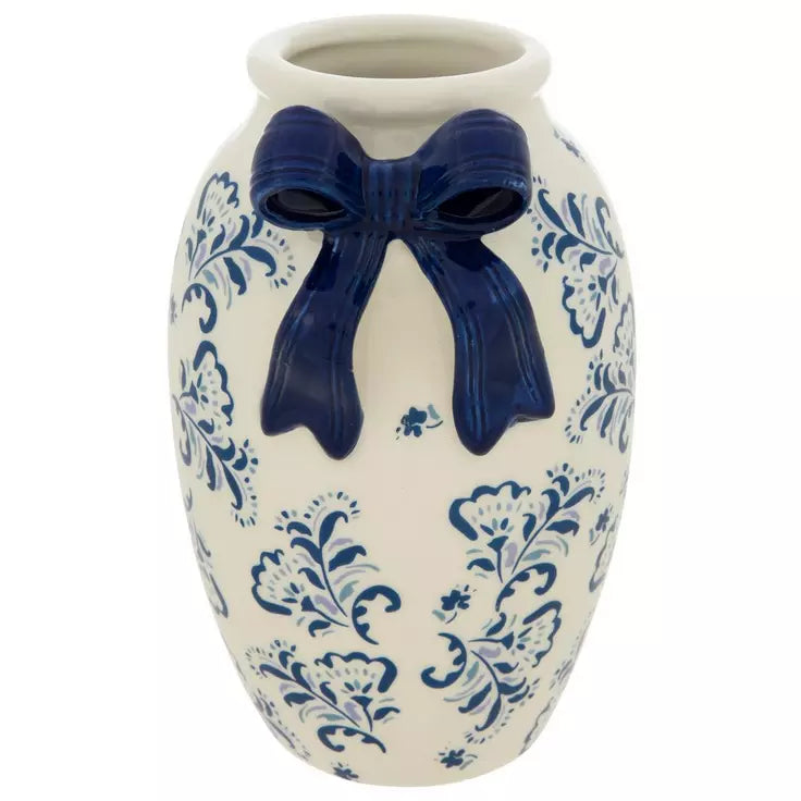 BLUE VASE WITH BOW