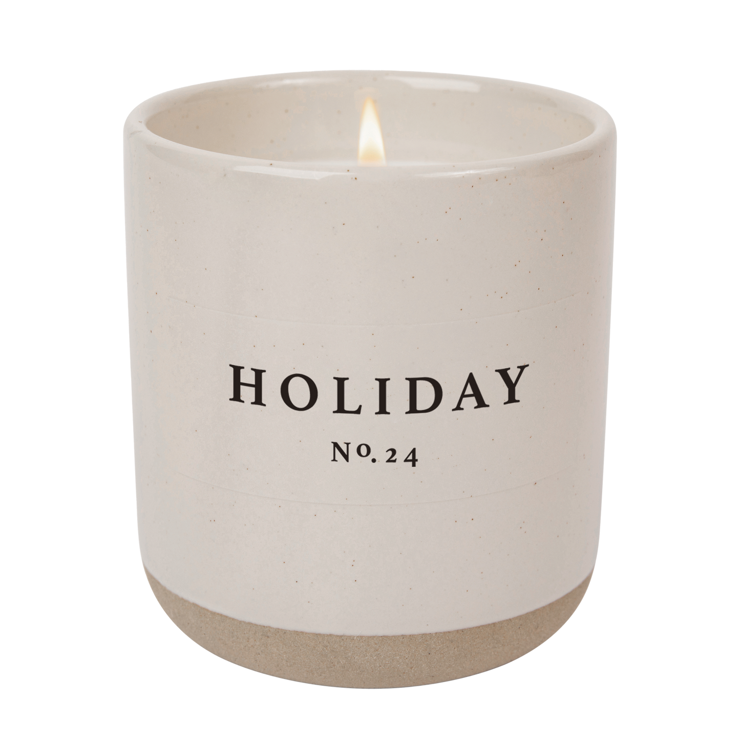 HOLIDAY STONEWARE JAR CANDLE