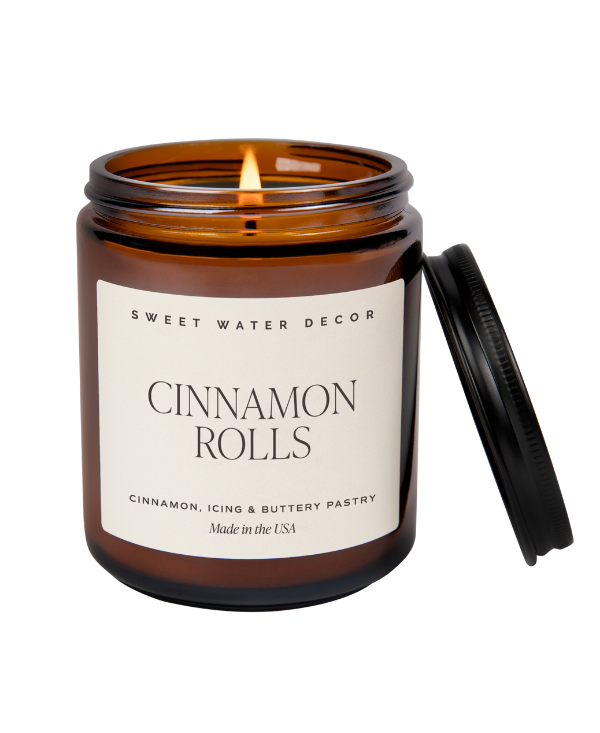 CINNAMON ROLLS GLASS JAR CANDLE