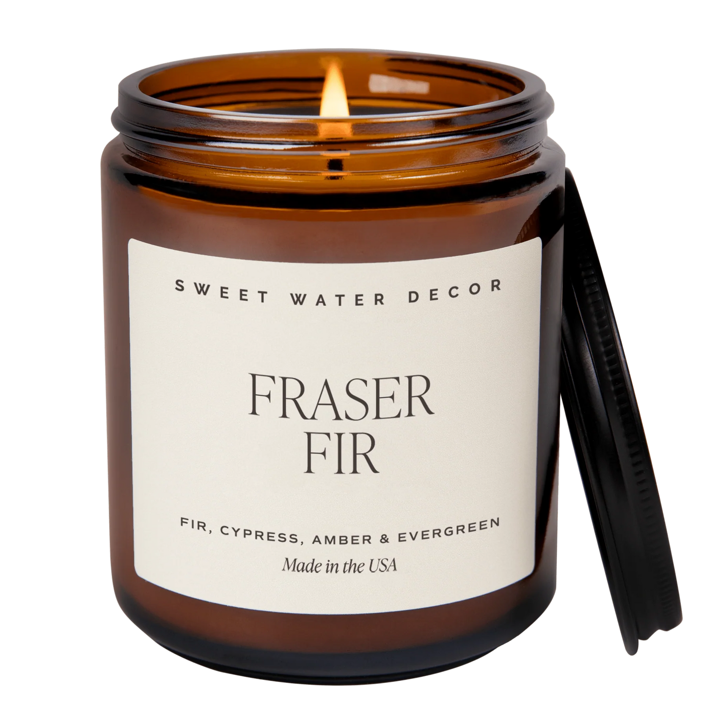 FRASER FIR AMBER GLASS JAR