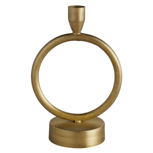 BRASS DONUT CANDLEHOLDER LG