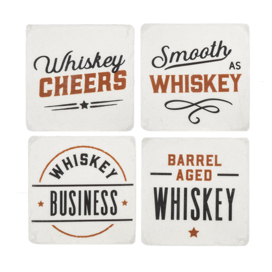 WHISKEY COASTER SET 4