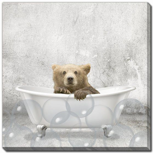 BABY BEAR BATH CANVAS