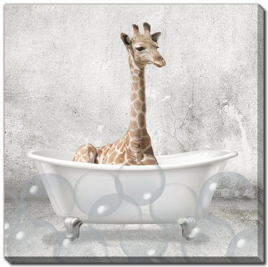 BABY GIRAFFE BATH CANVAS