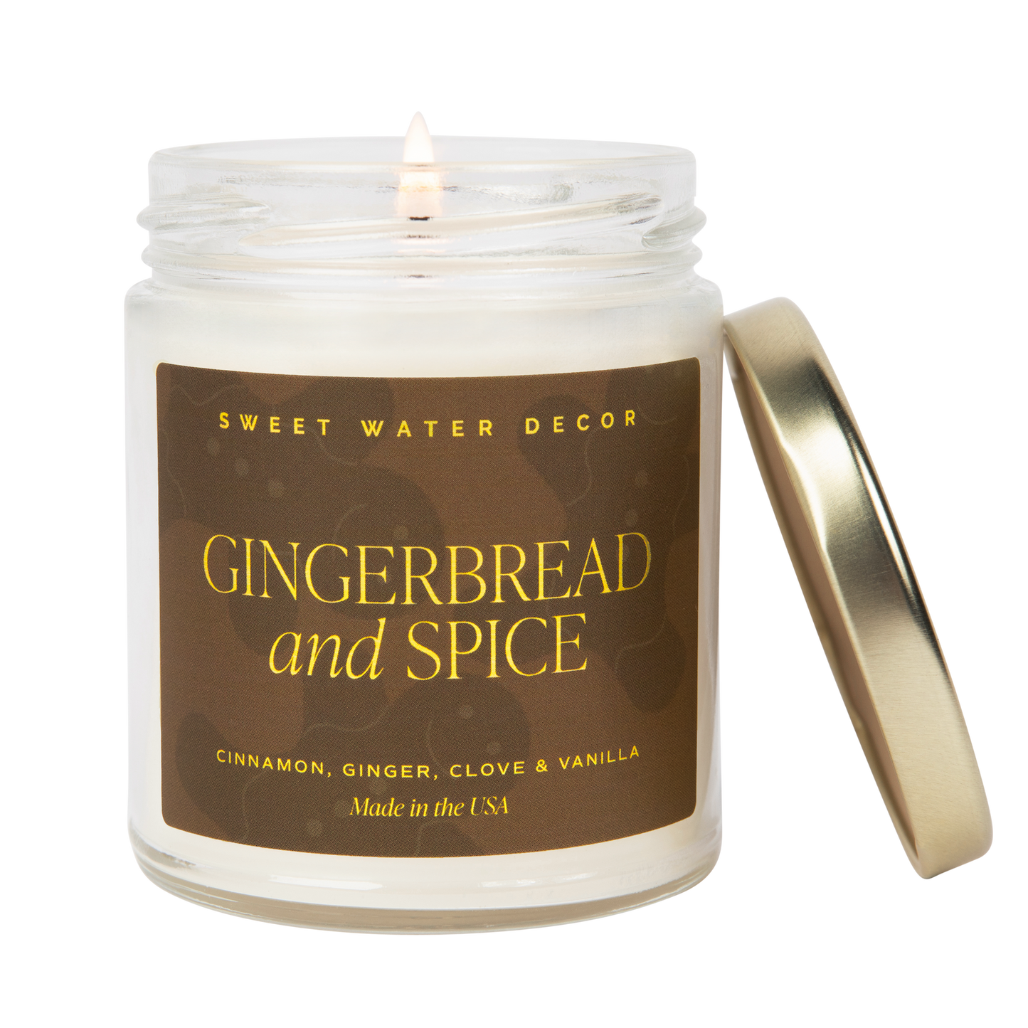 GINGERBREAD AND SPICE CLEAR JAR CANDLE