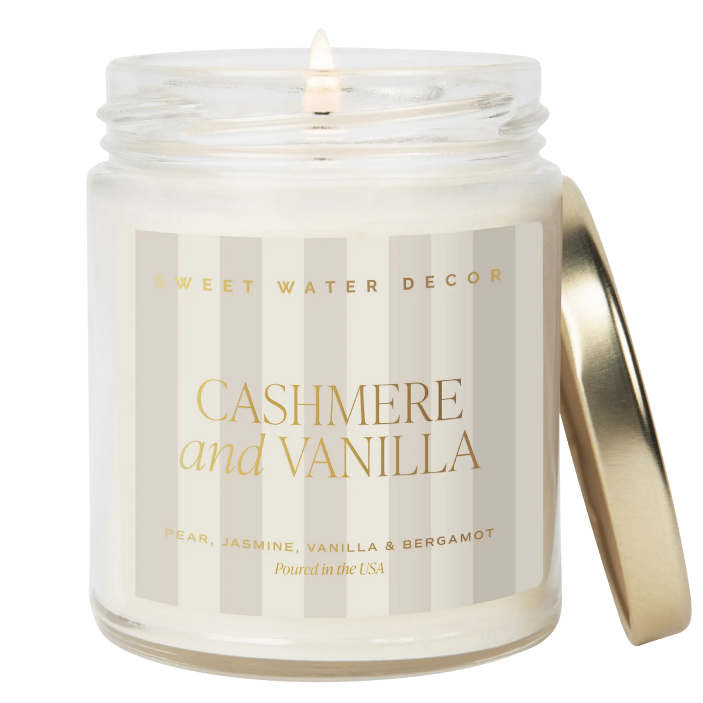 CASHMERE AND VANILLA CLEAR JAR CANDLE