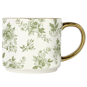 GREEN DELFT MUG