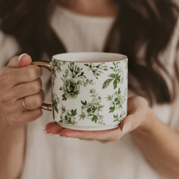 GREEN DELFT MUG