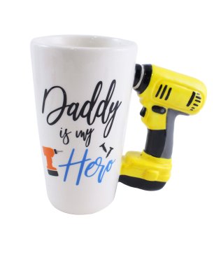 DAD IS MY HERO DRILL MUG