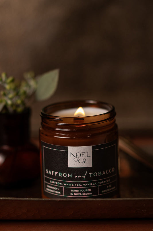 SAFFRON & TOBACCO 8OZ CANDLE