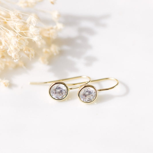 DAZZLE EARRINGS - GOLD CLEAR