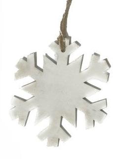 WHITE WOOD SNOWFLAKE