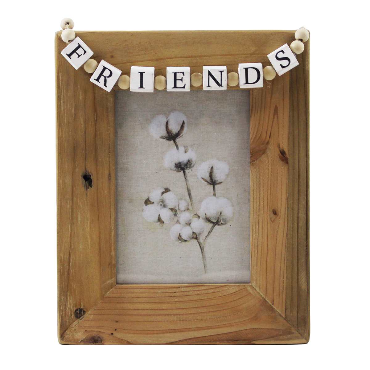 5X7 WOOD FRIENDS BEADS FRAME