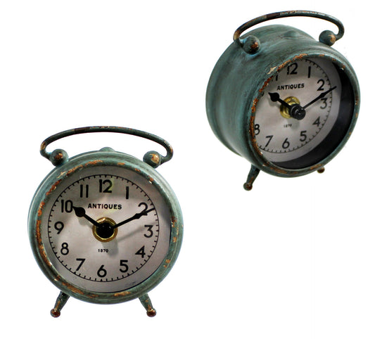 ANTIQUE IRON TABLE CLOCK