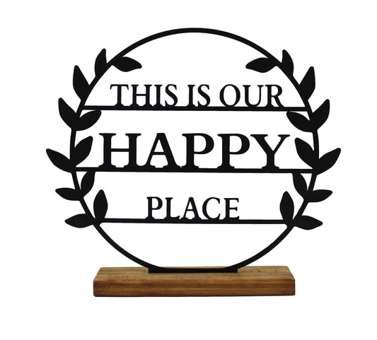 THIS IS OUR HAPPY PLACE METAL SIGN