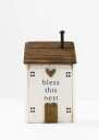 BLESS THIS NEST WOOD HOUSE