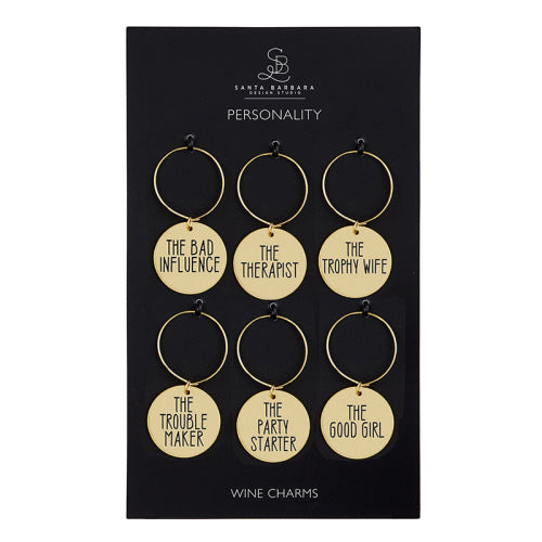 PERSONALITY WINE CHARMS