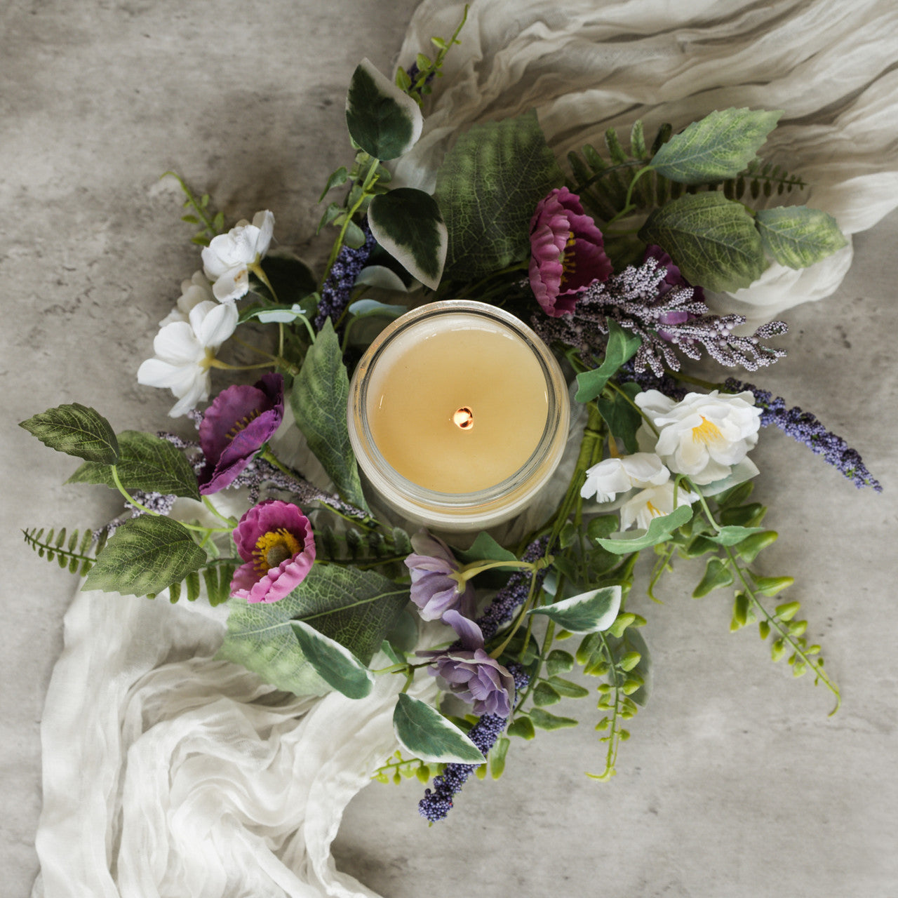 PURPLE CHERRY BLOSSOM CANDLE RING