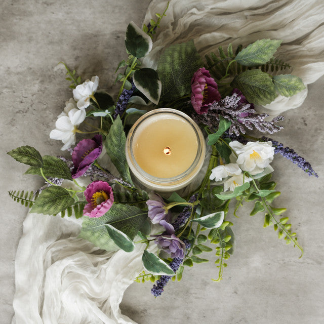 PURPLE CHERRY BLOSSOM CANDLE RING