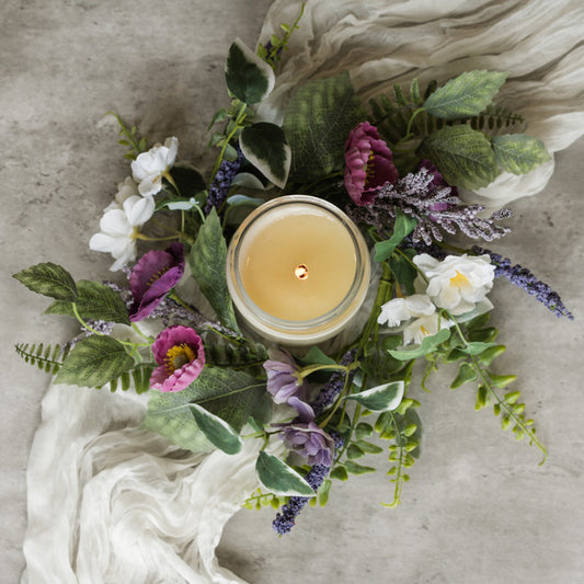 PURPLE CHERRY BLOSSOM CANDLE RING