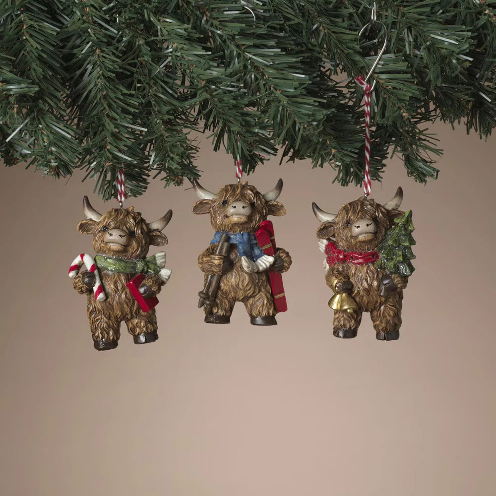 STANDING HIGHLAND COW ORNAMENT