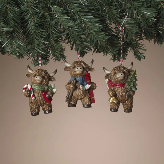 STANDING HIGHLAND COW ORNAMENT
