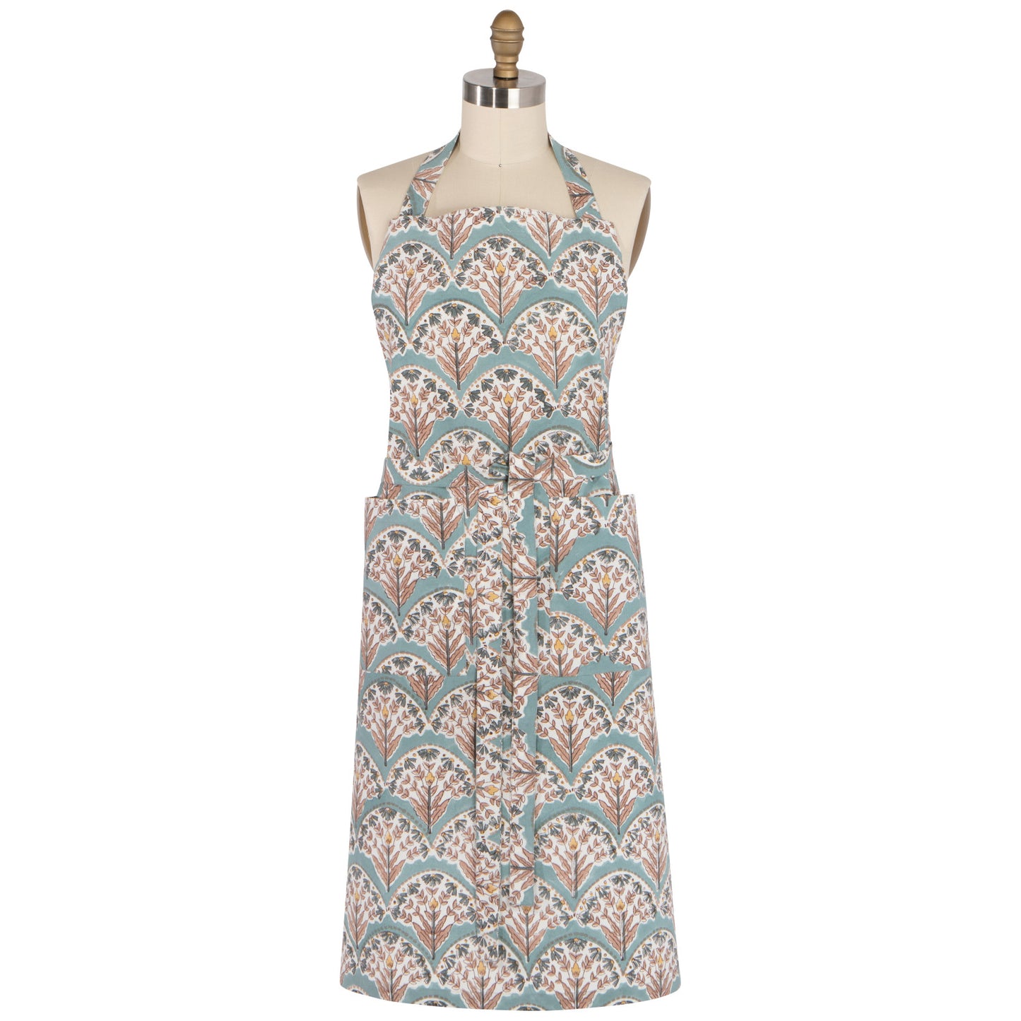 BOUQET BLOCK PRINT APRON