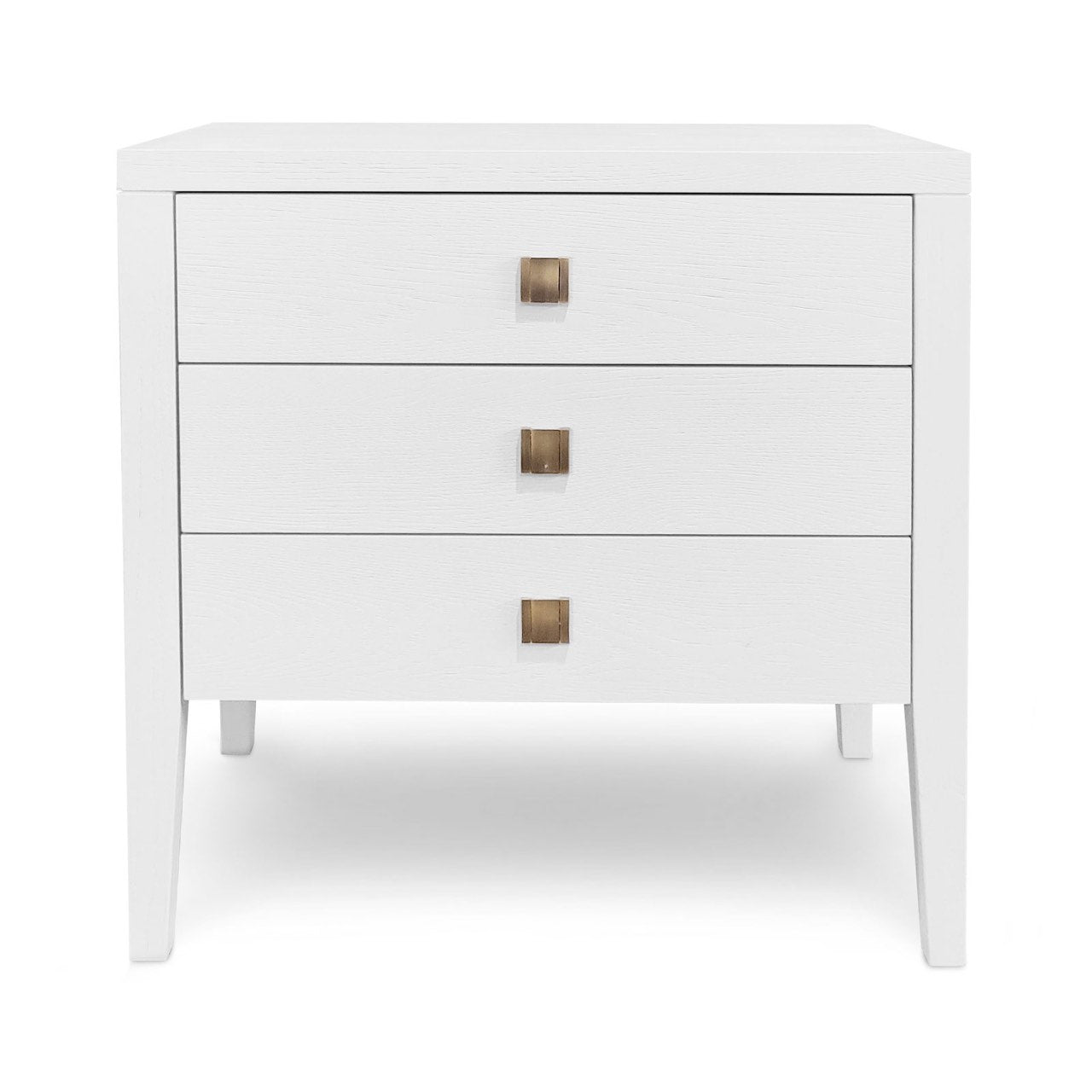 WHITE & GOLD 3-DRAWER ACCENT TABLE