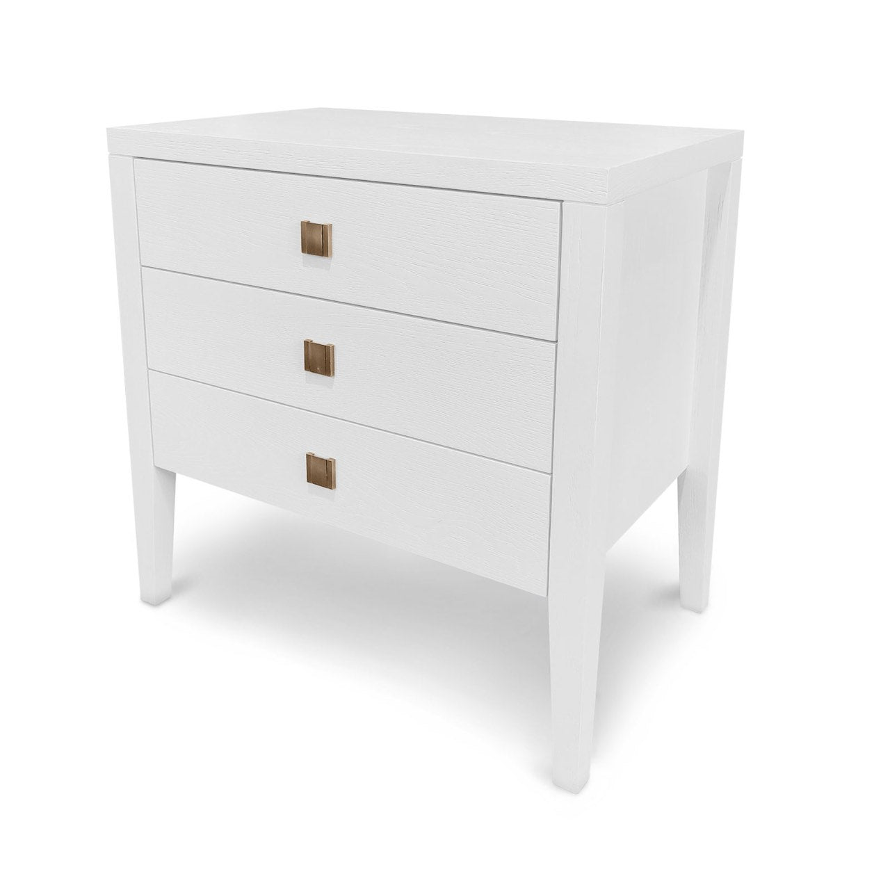 WHITE & GOLD 3-DRAWER ACCENT TABLE