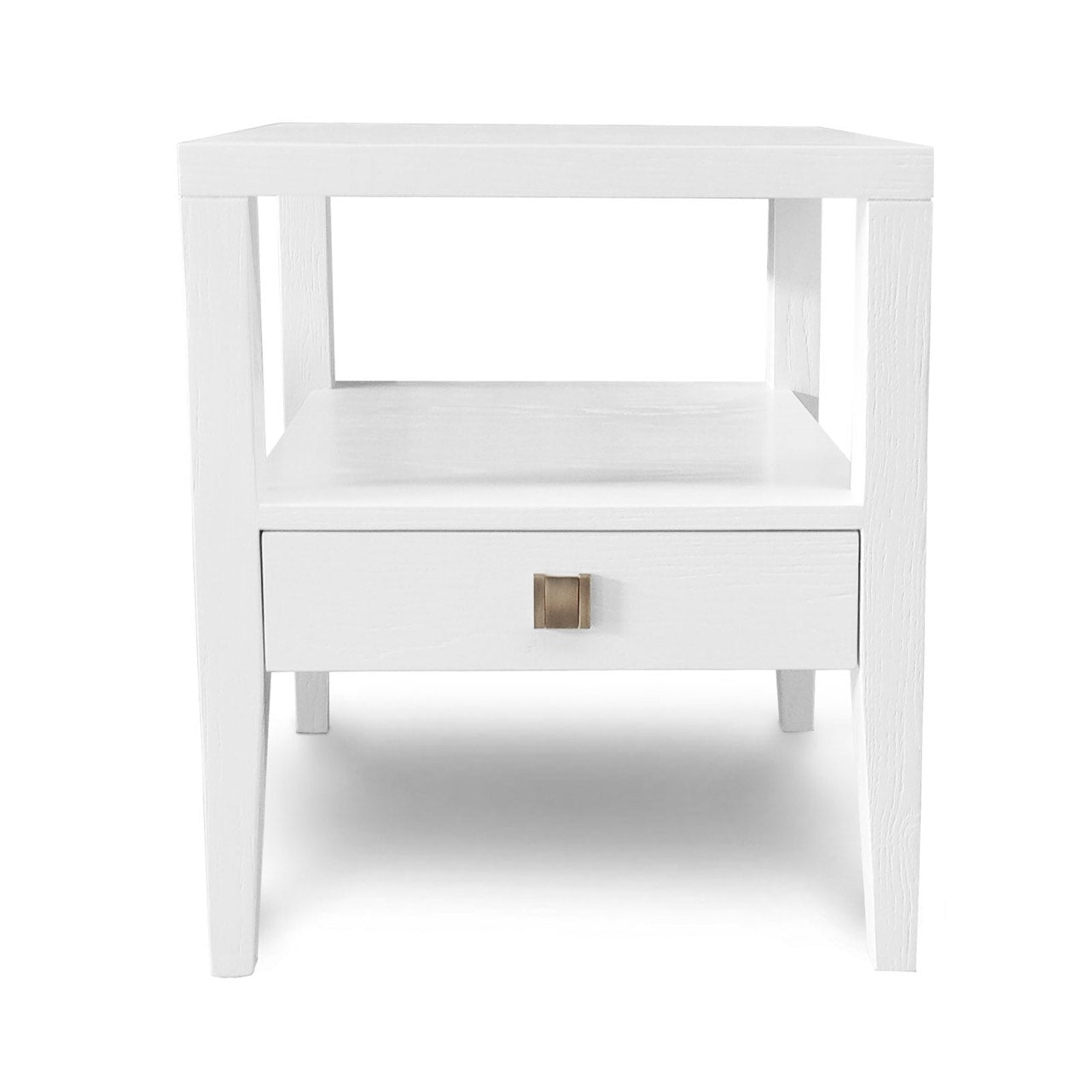 WHITE & GOLD 1-DRAWER ACCENT TABLE