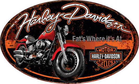 OVAL HARLEY-DAVIDSON SIGN