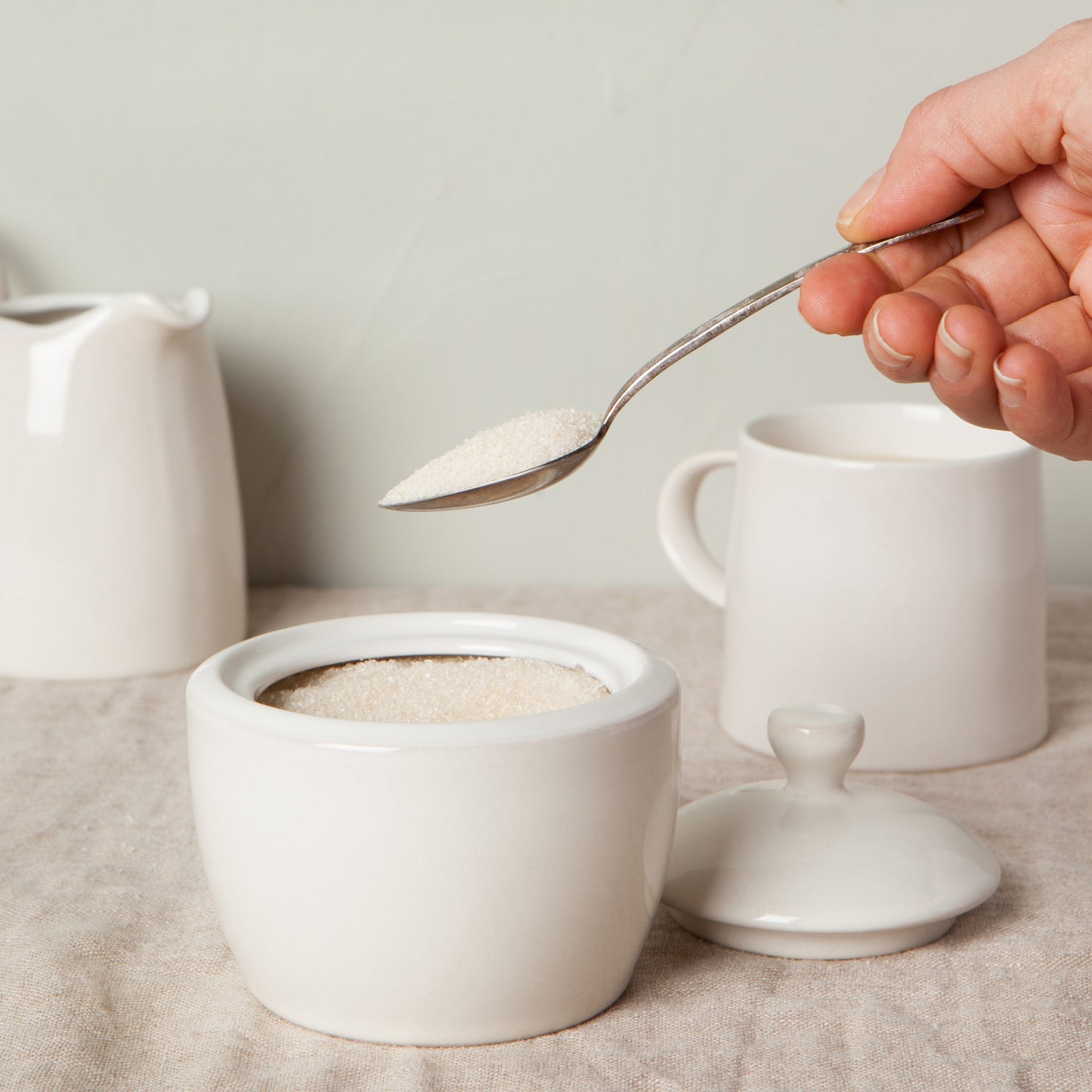 AQUARIUS OYSTER SUGAR POT
