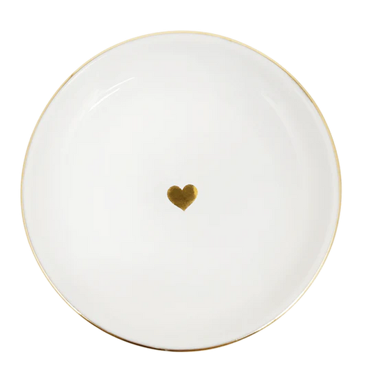GOLD HEART JEWELRY DISH