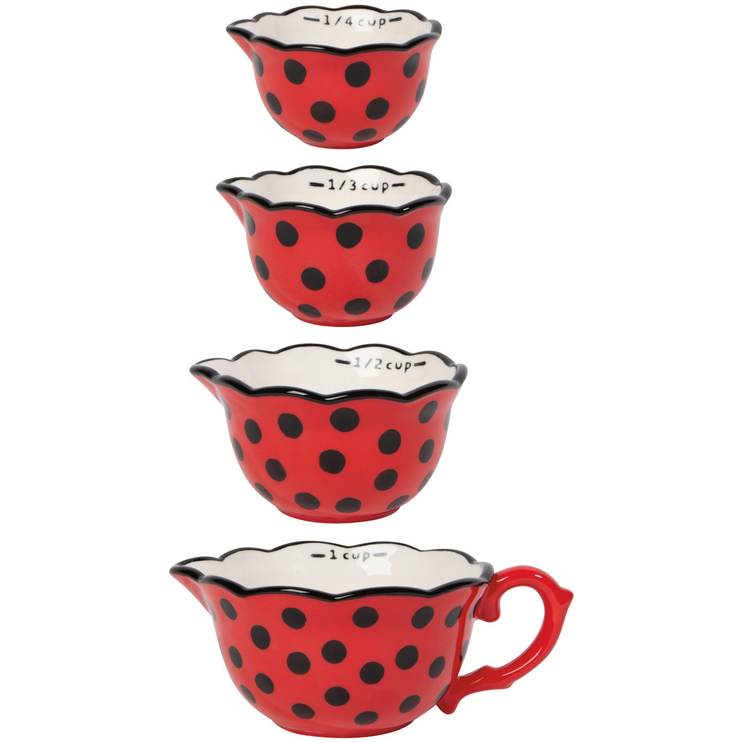 LADYBUGS MEASURING CUPS S/4