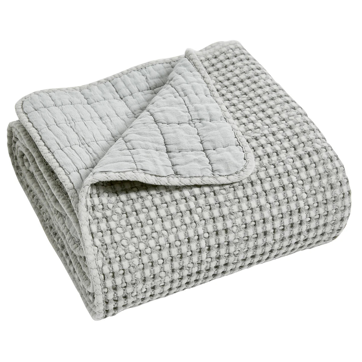 WAFFLE QUILTED THROW