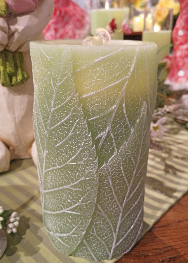 GREEN LEAVES LED WATER CANDLE