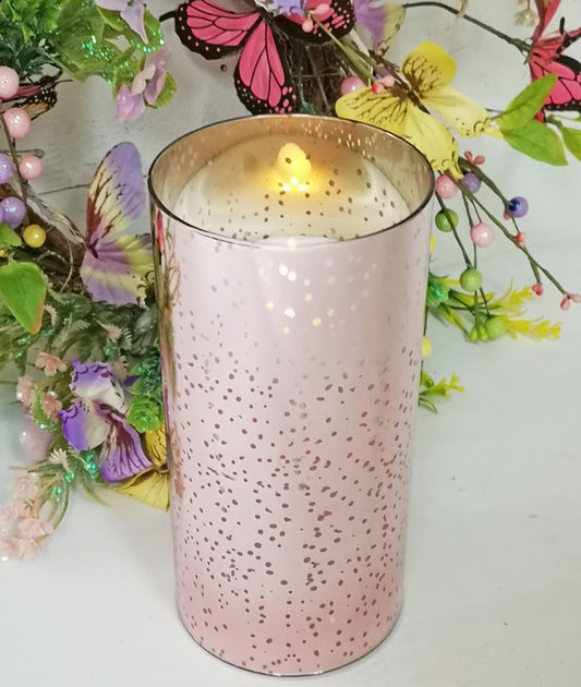 PINK MERCURY GLASS CANDLE