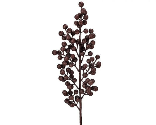 BROWN GLITTERY BERRY SPRAY