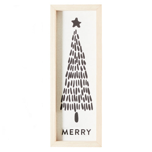 MERRY TREE WOOD FRAMED SIGN