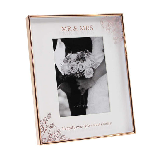 4x6" ROSE GOLD MR AND MRS FRAME