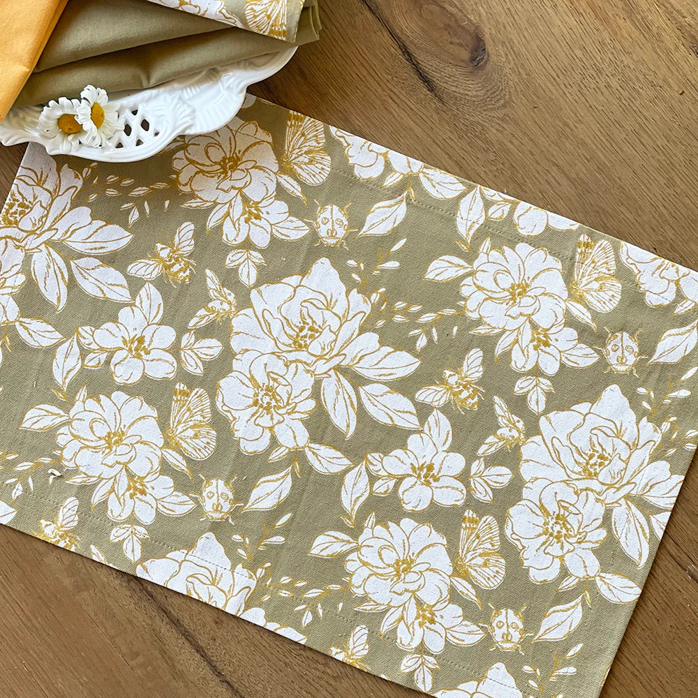 MOSS COTTON PLACEMATS S/4